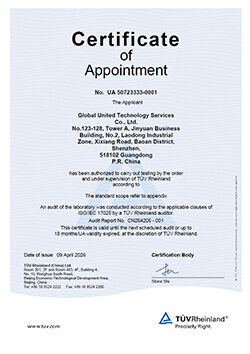 Trung Quốc Global United Technology Services Co.,Ltd. Chứng chỉ