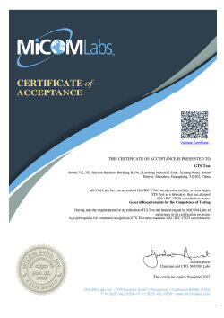 Trung Quốc Global United Technology Services Co.,Ltd. Chứng chỉ